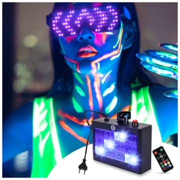 ЦВЕТНОЙ СТРОБЕСКОП DISCO RGB DISCO LIGHT 12LED ЗВУКОВОЙ ДАТЧИК