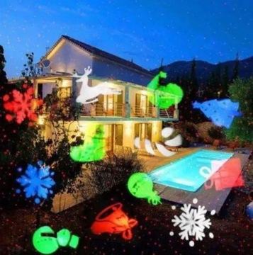 РОЖДЕСТВЕНСКИЙ СВЕТОДИОДНЫЙ ПРОЕКТОР 12 СЛАЙДОВ ВОДОНЕПРОНИЦАЕМОЕ ЛАЗЕРНОЕ ОСВЕЩЕНИЕ ДОМА