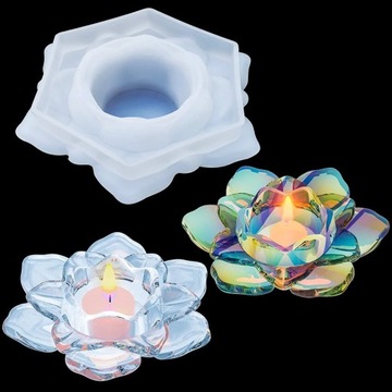 DIY 3D świecznik w kształcie kwiatu lotosu uc