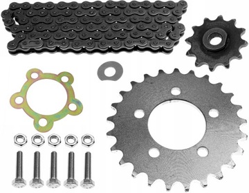 ŁAŃCUCH ZĘBATKA 11 ŚRUBA PODKŁADKA ROMET MOTORYNKA