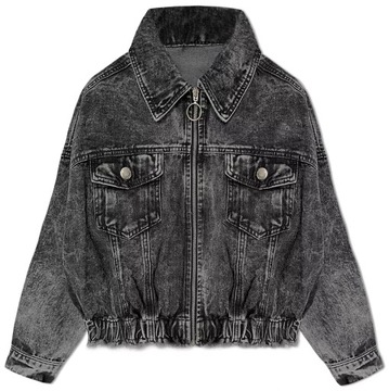 KRÓTKA KURTKA JEANSOWA POP7115K CZARNA L (40)
