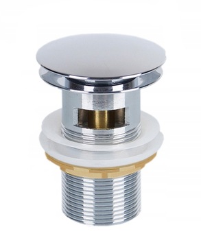 KOREK KLIK KLAK DO UMYWALKI MOSIĘŻNY UMYWALKOWY Z PRZELEWEM CHROM 1 1/4