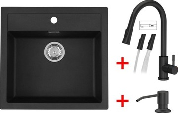 Zlew FRANKE SID 610 onyx + bateria JULIA +dozownik