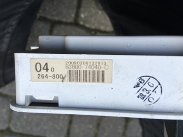 TOYOTA IQ 2008- 1.0 B PŘÍSTROJOVÁ DESKA BUDÍKY 83800-74040-C