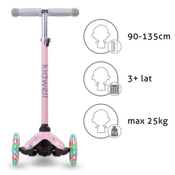 Kidwell UNO HULAJNOGA TRÓJKOŁOWA różówa kotki kot