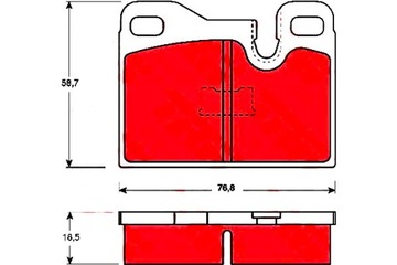 KLOCKI HAMULCOWE PORSCHE PRZÓD 924 928 TRW