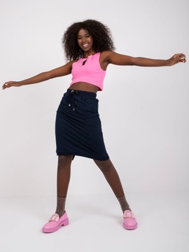 Юбка-свитшот миди POCKETS F479 коричневый 36 S