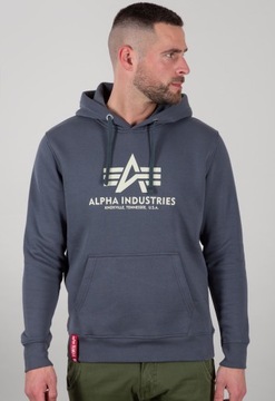 Biela mikina Alpha Industries Basic Hoody greyblack XXL