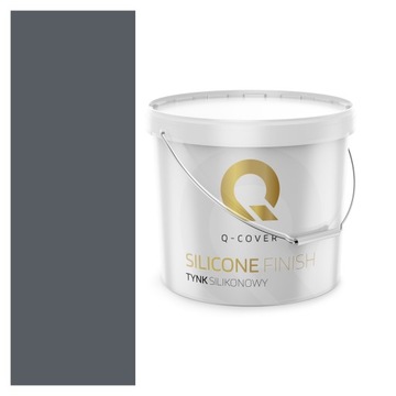 TYNK SILIKONOWY SZARY GRAFITOWY GRAFIT 25KG GRANULACJA 1.0mm