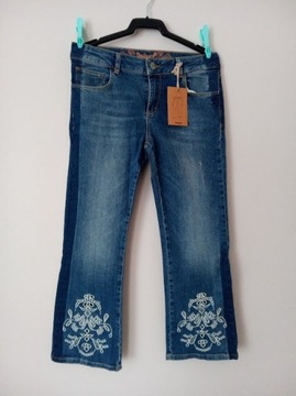 Desigual spodnie jeans flare rybaczki 26 jak XS