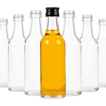 100x BUTELKA SZKLANA MONOPOLOWA 50ML NA NALEWKĘ