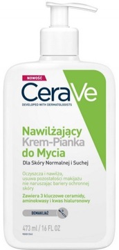 CERAVE Nawilżający Krem-Pianka do Mycia Dla Skóry Normalnej i Suchej, 473ml