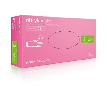 NITRYLEX PINK Rękawiczki Różowe Rozm. S Nitrylowe