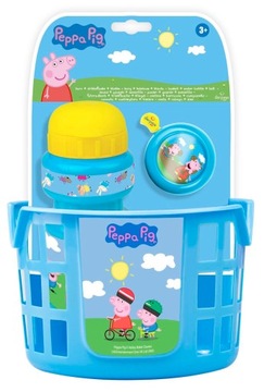 ŚWINKA PEPPA PIG KOSZYCZEK ROWER DZWONEK BIDON