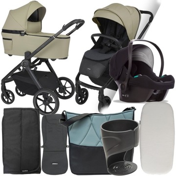 WÓZEK 4W1 ESPIRO YOGA 15 NATURE TOUCH VOICE I FOTELIK F-K BAZA ISOFIX