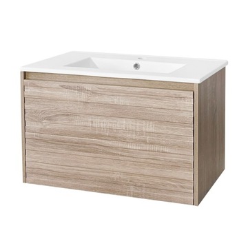 Bathroom Sink Cabinet with Drawer Modern Natural White Wood