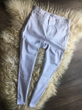 denim co spodnie dżinsowe rozciągliwe proste białe 42