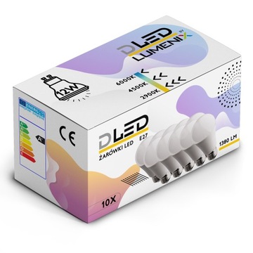 10x Żarówka LED E27 1380lm 12W CCD CIEPŁA