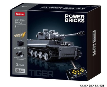 Klocki sluban pojazd czołg na pilot rc 814el.