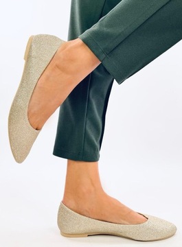 Baleriny brokatowe CHIESA GOLD 37