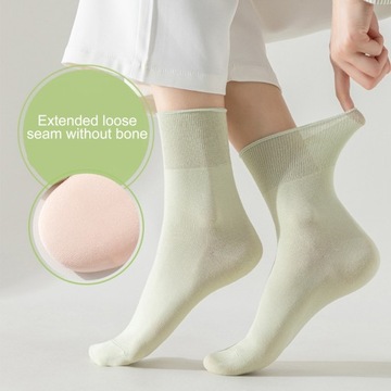 1 Pair Women Summer Socks Thin High Elasticity Solid Color