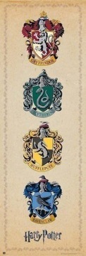 Harry Potter Herby Domów - plakat 53x158 cm
