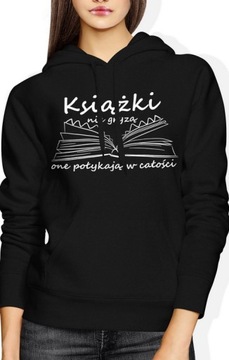BLUZA DAMSKA Z KAPTUREM DLA MOLA KSIĄŻKOWEGO KSIĄŻKA L