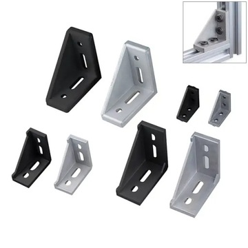 Łącznik - narożnik 90 stopni pojedynczy srebrny V-Slot