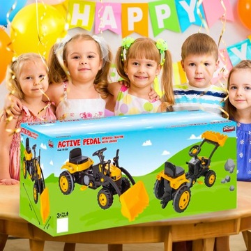 ТРАКТОР-ЭКСКАВАТОР С КОВШОВЫМИ ПЕДАЛЬМИ РУЛЕВЫЙ ПРИВОДНОЙ ТРАКТОР ДЕТСКИЙ