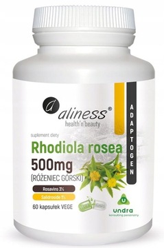 Aliness RHODIOLA ROSEA RÓŻENIEC GÓRSKI ADAPTOGEN Rozawiny Koncentracja