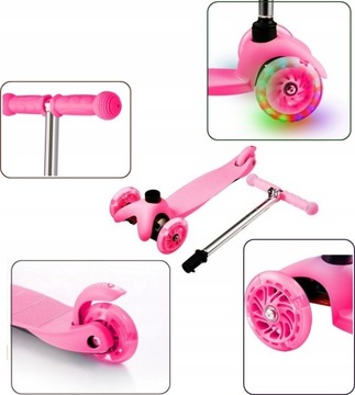 ТРЕХКОЛЕСНЫЙ БАЛАНСИРОВАННЫЙ САМОКАТ СО СВЕТЯЩИМИСЯ СВЕТОДИОДНЫМИ КОЛЕСАМИ ДЛЯ ДЕТЕЙ