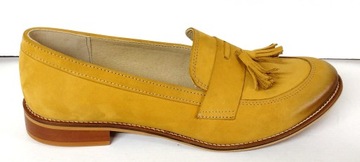 UNI-87 СТИЛЬНЫЕ ЛОФЕРЫ С БАХОЙ, КОЖА NAT 40