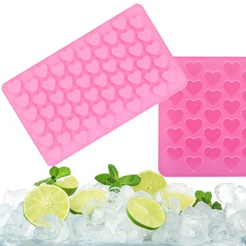 FOREMKA SILIKONOWA NA LÓD FORMA DO MONOPORCJI KOSTEK LODU SERDUSZKA SERCA