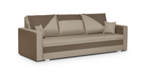 Kanapa sofa 3 os z funkcją spania sprężyny bonell ASTO1 beżowy/brązowy