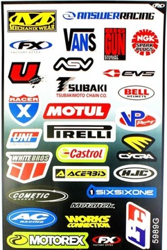 NAKLEJKI MEGA ZESTAW SHOEI NGK MONSTER MOTUL HJC