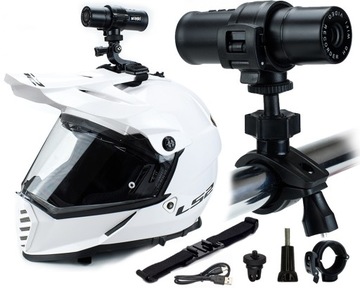 Kamera Motocyklowa z uchwytem na kask kierownicę