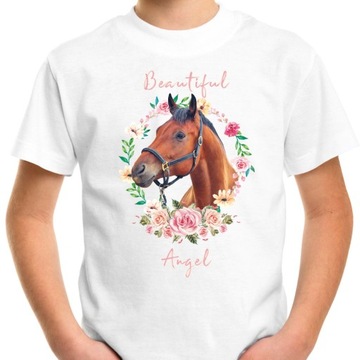 T-SHIRT KOSZULKA DLA DZIECKA KONIE 164 SUPER JAKOŚĆ