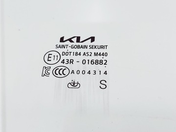 KIA EV6 23R. SKLO (OKNO) DVEŘE PRAVÝ PŘEDNÍ 43R-016882