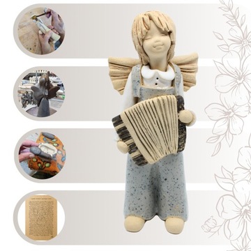 АККОРДЕОН АНГЕЛ-ХРАНИТЕЛЬ МУЗЫКАНТ АНГЕЛ ФИГУРКА ДЕНЬ РОЖДЕНИЯ СВЯТОЙ МОРОЗ