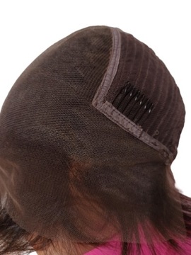 Натуральный парик без челки лохматый боб черный /S Nessaja магазин роскошных париков