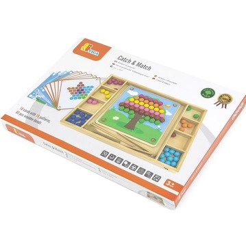 ИГРА VIGA WOODEN SKILL «ПОЙМАЙ И РАСПОЛОЖАЙ РАЗНОЦВЕТНЫЕ ШАРЫ» ШАРЫ