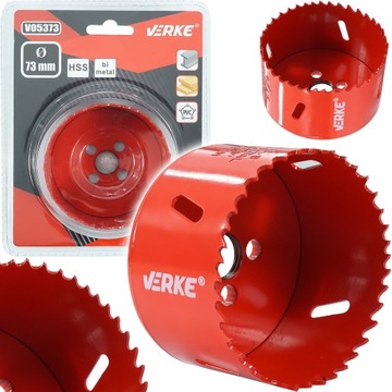 КОРОНКА БИМЕТАЛЛИЧЕСКАЯ 73мм ПО МЕТАЛЛУ, ДЕРЕВЮ + РУЧКА