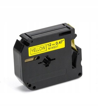 Taśma do Brother M-K631 12mm 8m żółta