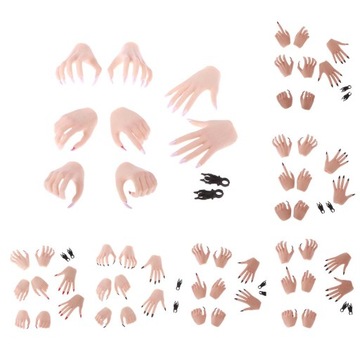 2 модели когтей в масштабе 1/6 для женщин ростом 12 дюймов.