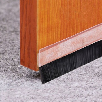 ЩЕТКА ДЛЯ УПЛОТНЕНИЯ ДВЕРЕЙ, ОКОН 90 СМ, ЧЕРНАЯ ЩЕТКА