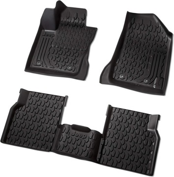 Dywaniki gumowe czarne z logo Jeep Compass > 82214651AC