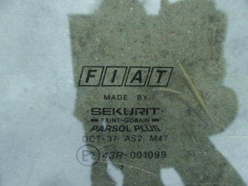 FIAT BRAVA 95-01 SKLO (OKNO) DVEŘE PŘEDNÍ PRAVÁ