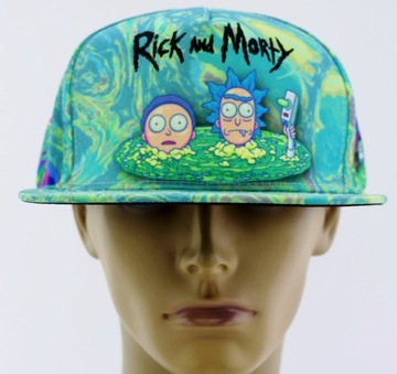 Czapka z prostym daszkiem męska Rick and Morty SNAPBACK 56-60cm niebieska