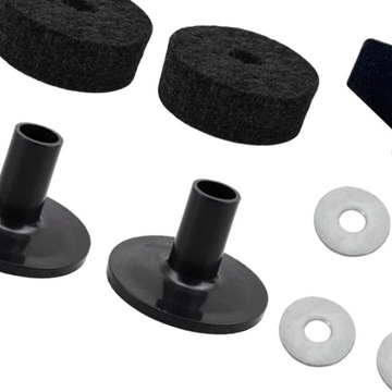 12 сменных тарелок с гайками для черных стоек для тарелок барабана