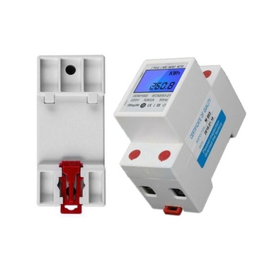 LICZNIK ENERGII 1-FAZOWY PODLICZNIK ENERGII PRĄDU JEDNOFAZOWY 5-80A LCD